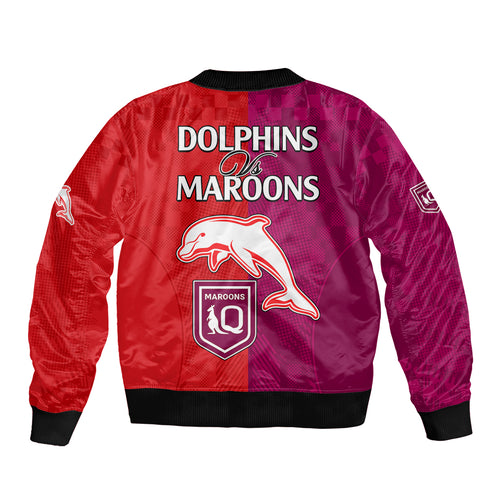 nrl-dolphins-combine-queensland-origin-sleeve-zip-bomber-jacket-sporty-style-2023