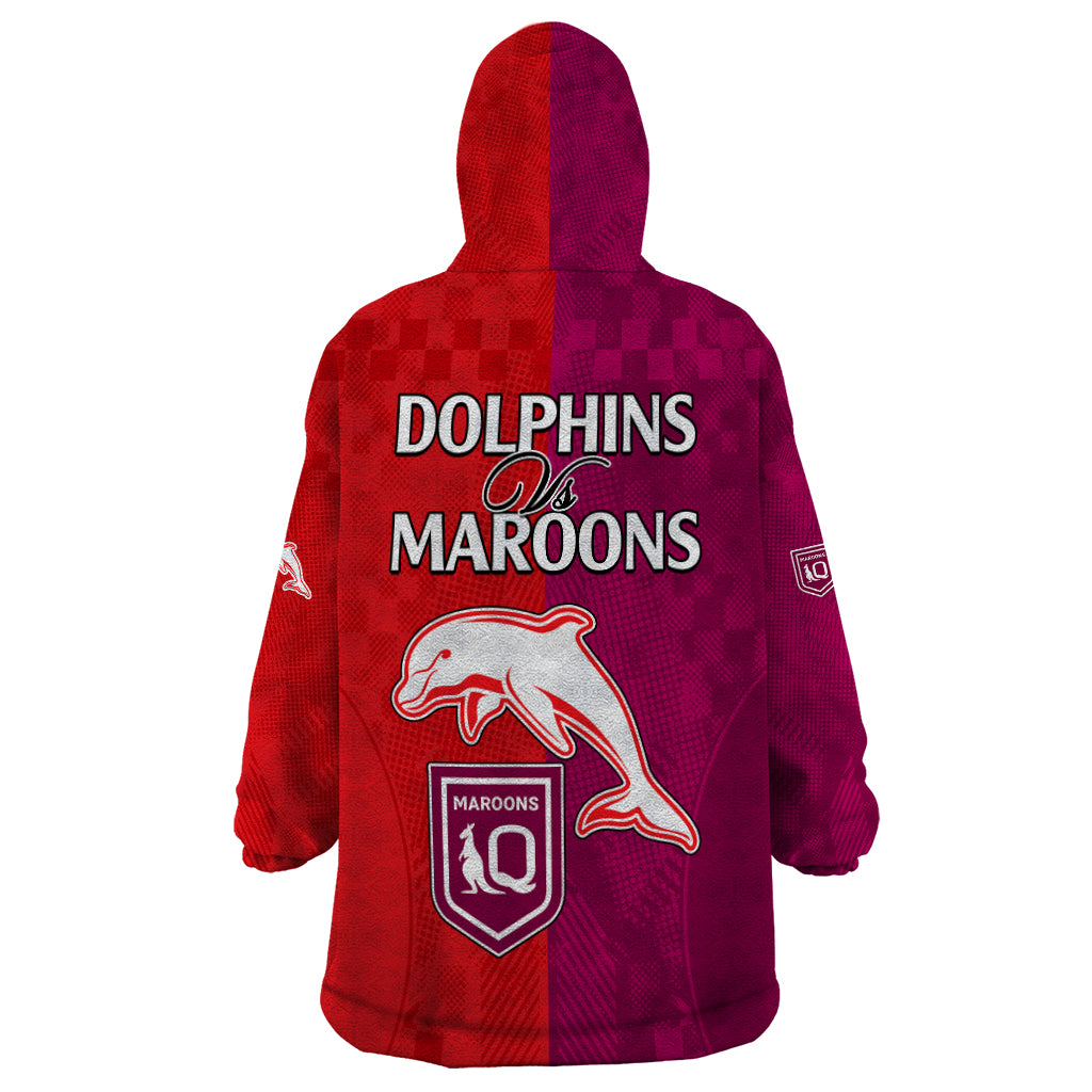 nrl-dolphins-combine-queensland-origin-wearable-blanket-hoodie-sporty-style-2023