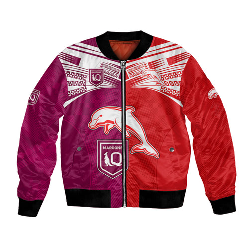 custom-text-and-number-nrl-dolphins-combine-queensland-origin-bomber-jacket-sporty-style-2023
