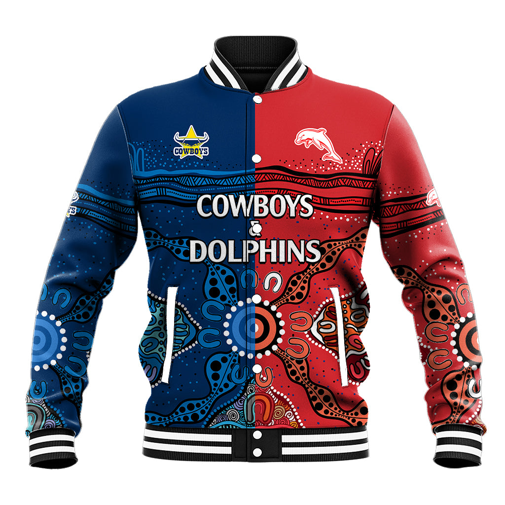 nrl-half-dolphins-and-half-cowboys-rugby-baseball-jacket-aboriginal-2023