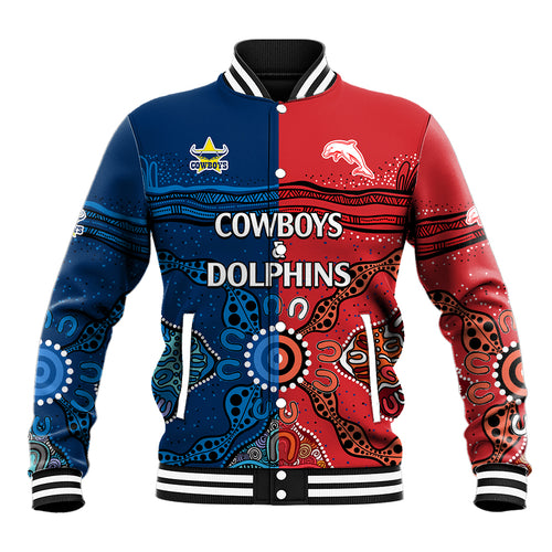 nrl-half-dolphins-and-half-cowboys-rugby-baseball-jacket-aboriginal-2023