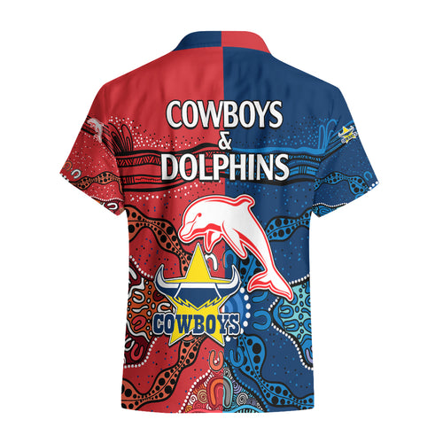 nrl-half-dolphins-and-half-cowboys-rugby-hawaiian-shirt-aboriginal-2023