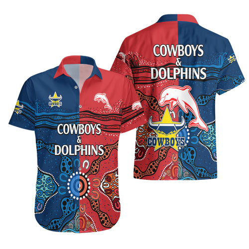 nrl-half-dolphins-and-half-cowboys-rugby-hawaiian-shirt-aboriginal-2023