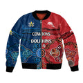 custom-text-and-number-nrl-half-dolphins-and-half-cowboys-rugby-bomber-jacket-aboriginal-2023