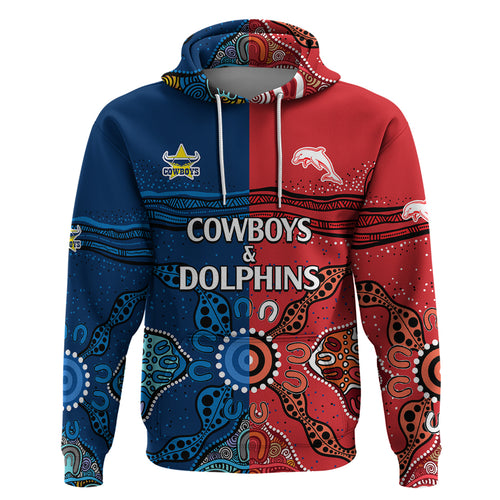custom-text-and-number-nrl-half-dolphins-and-half-cowboys-rugby-hoodie-aboriginal-2023