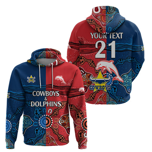 custom-text-and-number-nrl-half-dolphins-and-half-cowboys-rugby-hoodie-aboriginal-2023