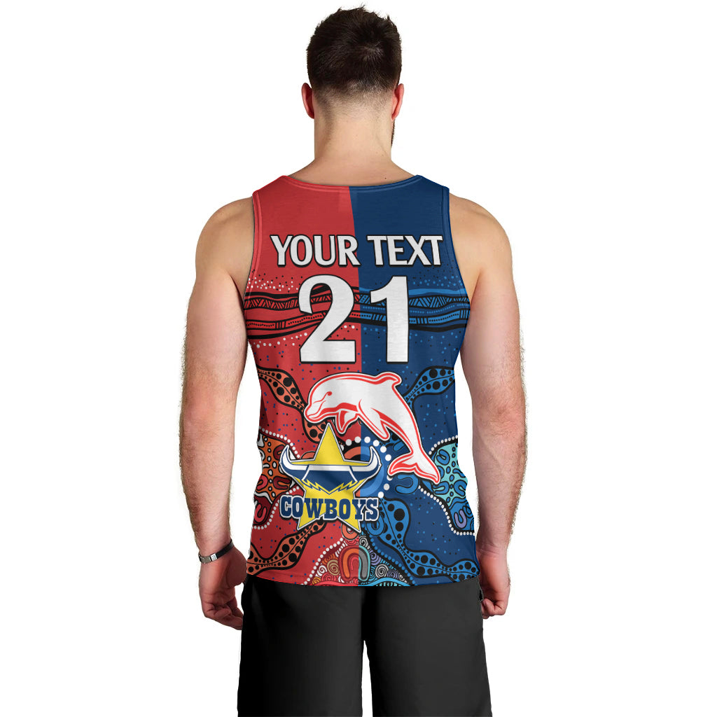 custom-text-and-number-nrl-half-dolphins-and-half-cowboys-rugby-men-tank-top-aboriginal-2023