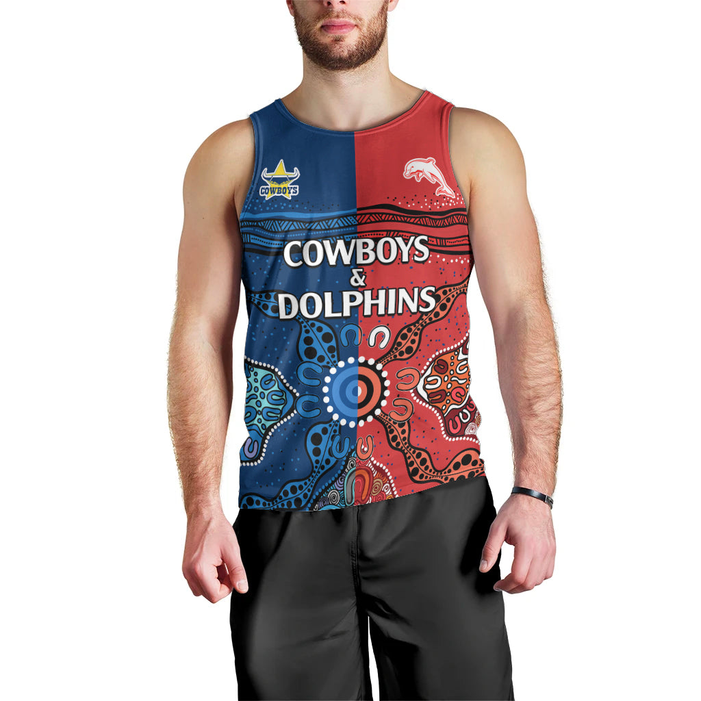 custom-text-and-number-nrl-half-dolphins-and-half-cowboys-rugby-men-tank-top-aboriginal-2023