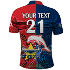 custom-text-and-number-nrl-half-dolphins-and-half-cowboys-rugby-polo-shirt-aboriginal-2023