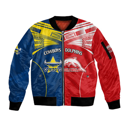 nrl-half-dolphins-and-half-cowboys-rugby-sleeve-zip-bomber-jacket-sporty-style