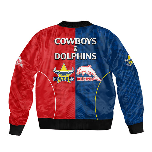 nrl-half-dolphins-and-half-cowboys-rugby-sleeve-zip-bomber-jacket-sporty-style