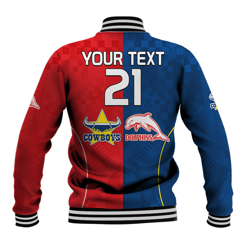custom-text-and-number-nrl-half-dolphins-and-half-cowboys-rugby-baseball-jacket-sporty-style