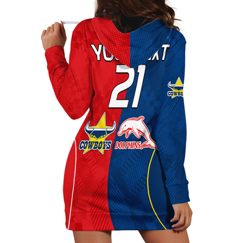custom-text-and-number-nrl-half-dolphins-and-half-cowboys-rugby-hoodie-dress-sporty-style