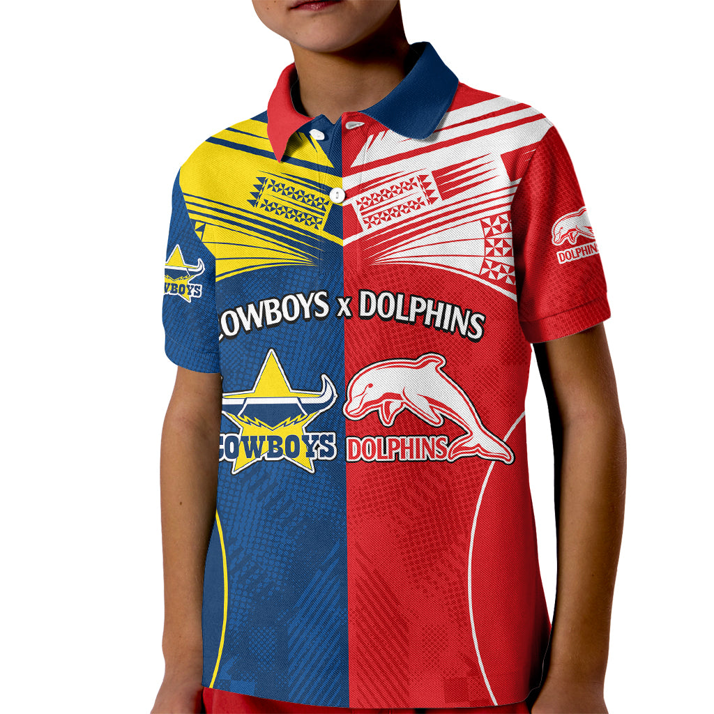 custom-text-and-number-nrl-half-dolphins-and-half-cowboys-rugby-kid-polo-shirt-sporty-style