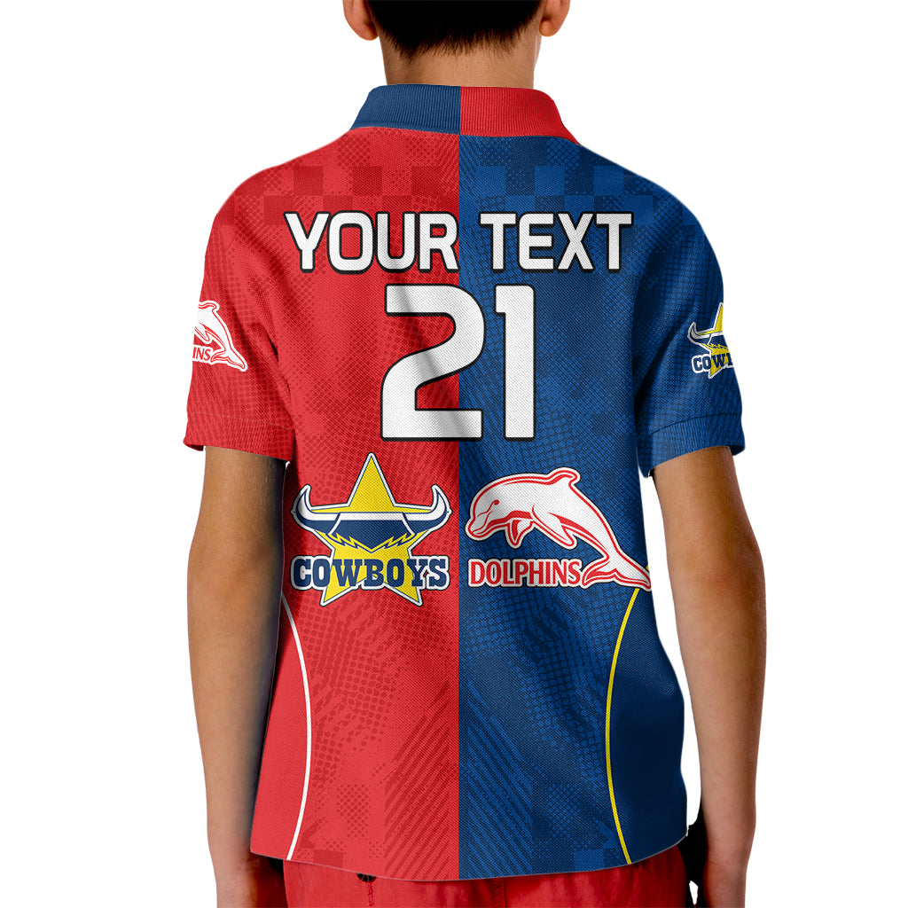 custom-text-and-number-nrl-half-dolphins-and-half-cowboys-rugby-kid-polo-shirt-sporty-style