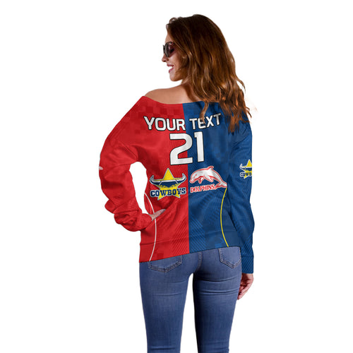 custom-text-and-number-nrl-half-dolphins-and-half-cowboys-rugby-off-shoulder-sweater-sporty-style