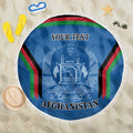 Custom Afghanistan Cricket Beach Blanket Afghan Coat Of Arm with Special Flag