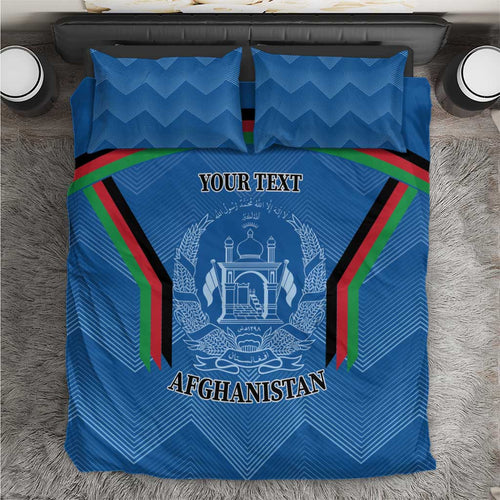 Custom Afghanistan Cricket Bedding Set Afghan Coat Of Arm with Special Flag