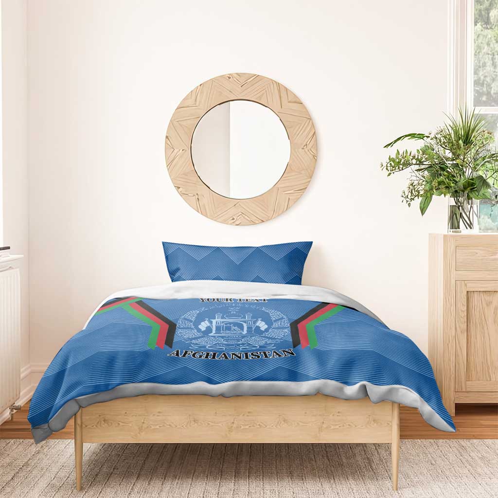 Custom Afghanistan Cricket Bedding Set Afghan Coat Of Arm with Special Flag