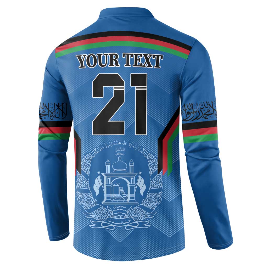 Custom Afghanistan Cricket Button Sweatshirt Afghan Coat Of Arm with Special Flag