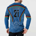 Custom Afghanistan Cricket Button Sweatshirt Afghan Coat Of Arm with Special Flag