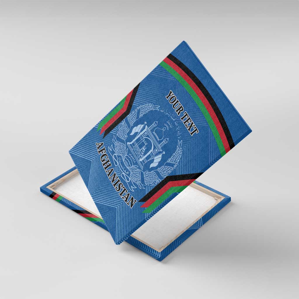 Custom Afghanistan Cricket Canvas Wall Art Afghan Coat Of Arm with Special Flag