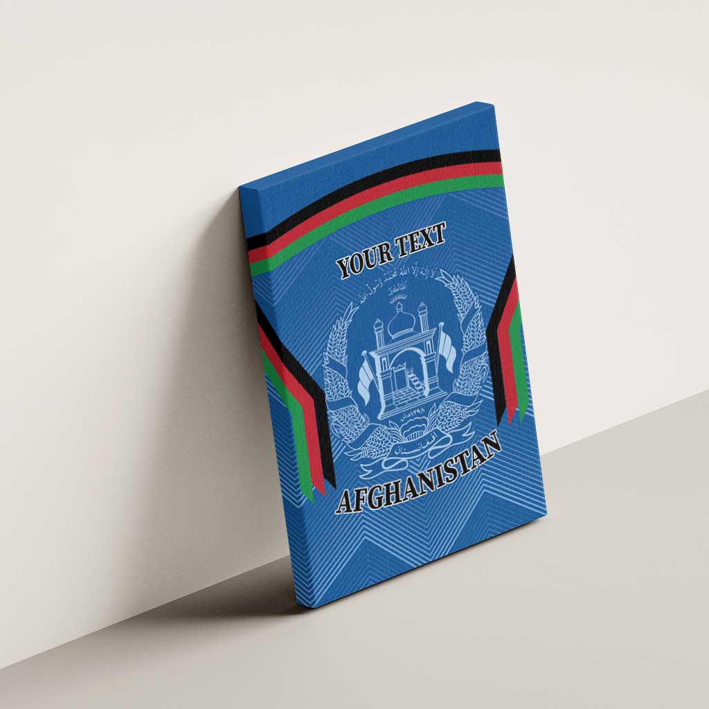 Custom Afghanistan Cricket Canvas Wall Art Afghan Coat Of Arm with Special Flag