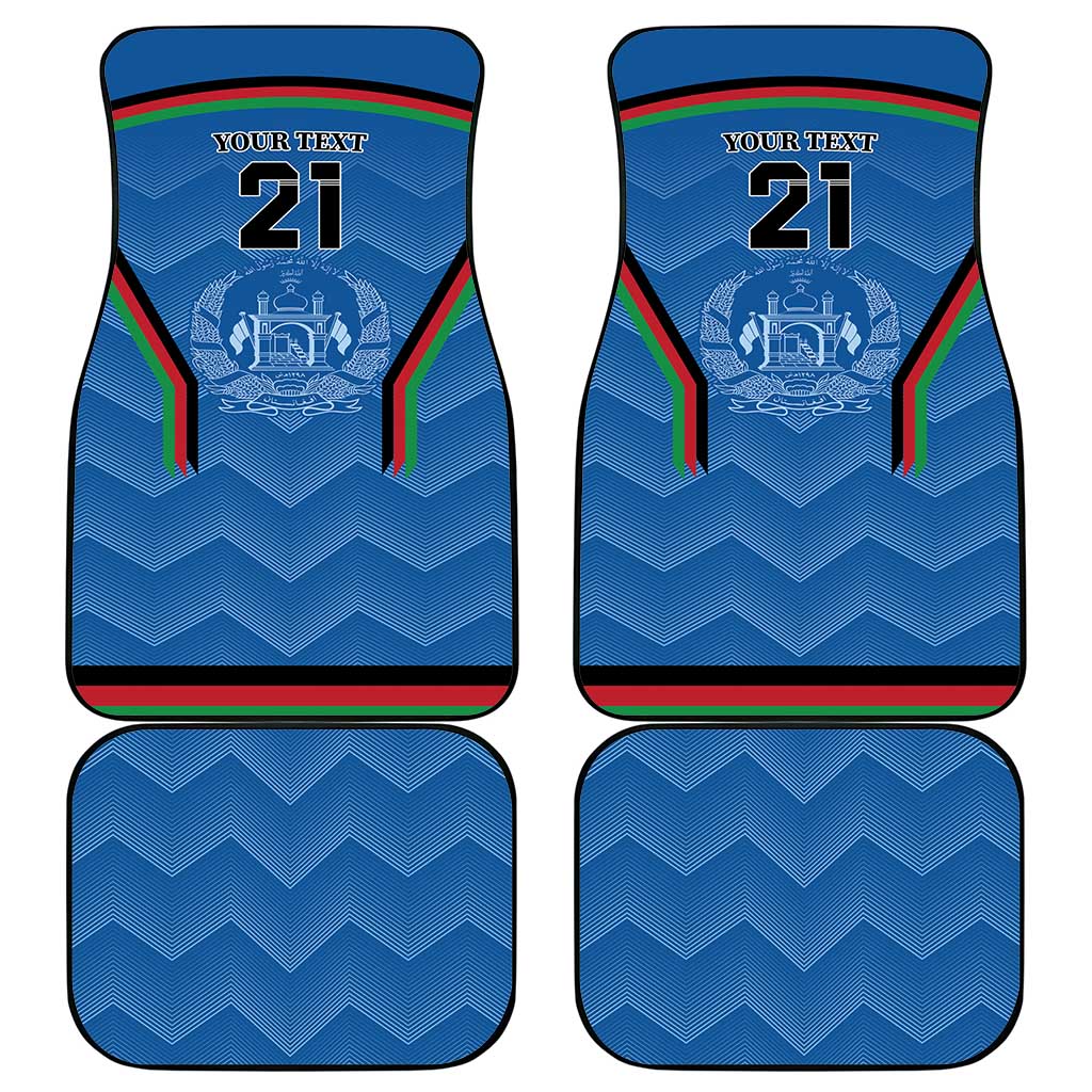 Custom Afghanistan Cricket Car Mats Afghan Coat Of Arm with Special Flag