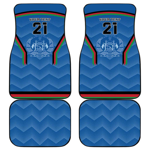 Custom Afghanistan Cricket Car Mats Afghan Coat Of Arm with Special Flag