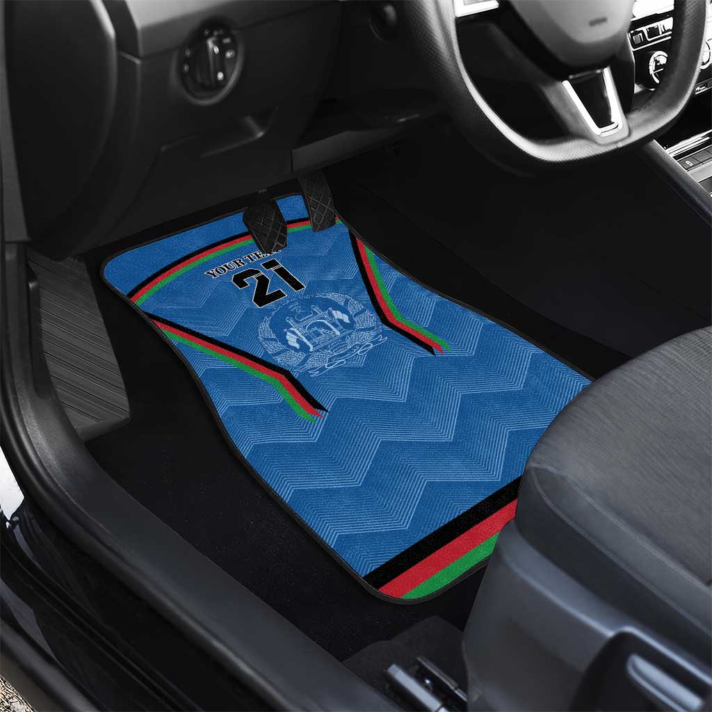 Custom Afghanistan Cricket Car Mats Afghan Coat Of Arm with Special Flag