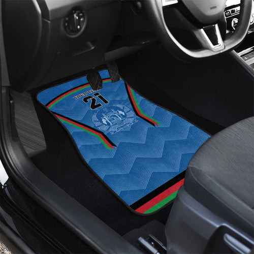 Custom Afghanistan Cricket Car Mats Afghan Coat Of Arm with Special Flag