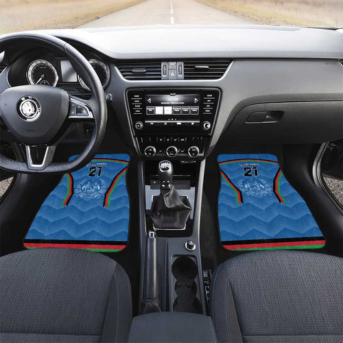 Custom Afghanistan Cricket Car Mats Afghan Coat Of Arm with Special Flag