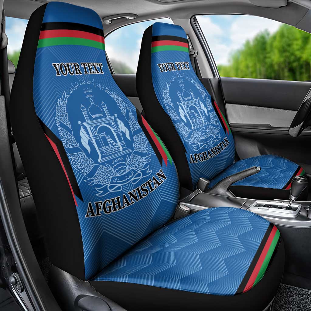 Custom Afghanistan Cricket Car Seat Cover Afghan Coat Of Arm with Special Flag