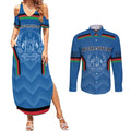 Custom Afghanistan Cricket Couples Matching Summer Maxi Dress and Long Sleeve Button Shirt Afghan Coat Of Arm with Special Flag