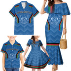 Custom Afghanistan Cricket Family Matching Mermaid Dress and Hawaiian Shirt Afghan Coat Of Arm with Special Flag