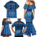 Custom Afghanistan Cricket Family Matching Mermaid Dress and Hawaiian Shirt Afghan Coat Of Arm with Special Flag