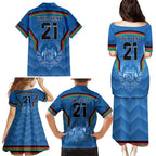 Custom Afghanistan Cricket Family Matching Puletasi and Hawaiian Shirt Afghan Coat Of Arm with Special Flag