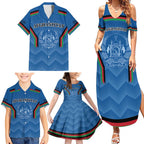 Custom Afghanistan Cricket Family Matching Summer Maxi Dress and Hawaiian Shirt Afghan Coat Of Arm with Special Flag