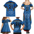 Custom Afghanistan Cricket Family Matching Summer Maxi Dress and Hawaiian Shirt Afghan Coat Of Arm with Special Flag