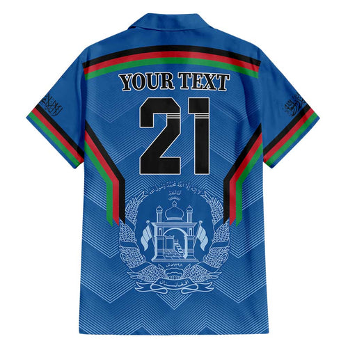 Custom Afghanistan Cricket Hawaiian Shirt Afghan Coat Of Arm with Special Flag