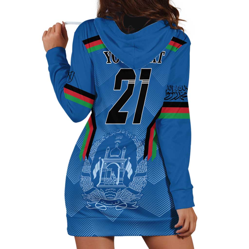 Custom Afghanistan Cricket Hoodie Dress Afghan Coat Of Arm with Special Flag
