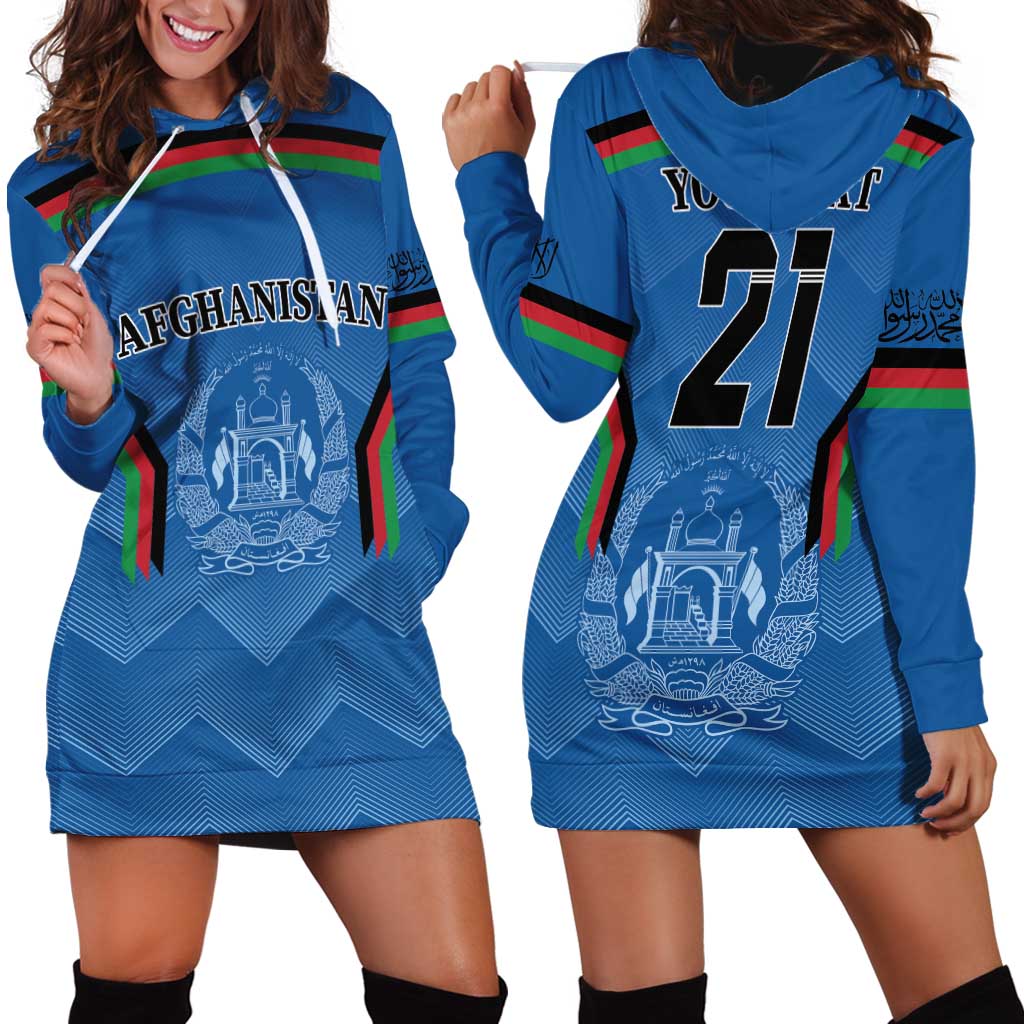 Custom Afghanistan Cricket Hoodie Dress Afghan Coat Of Arm with Special Flag