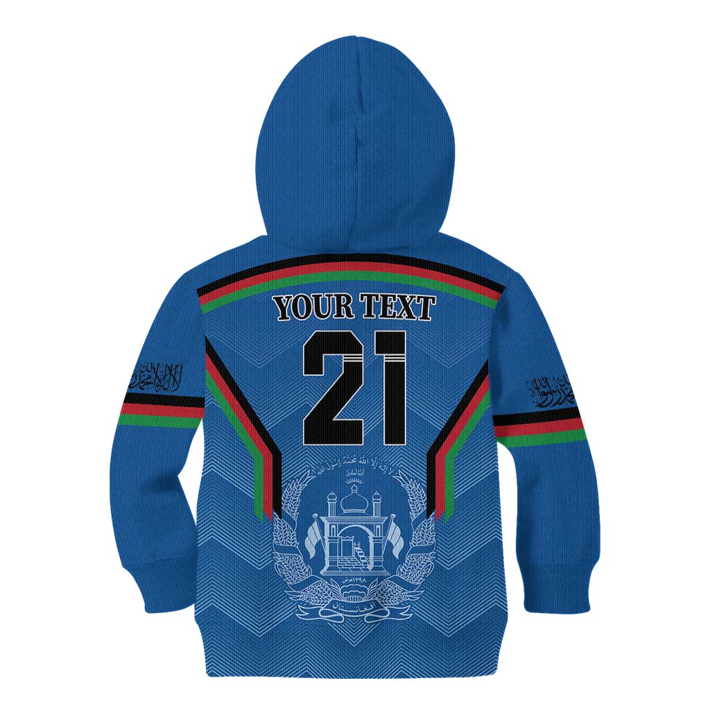 Custom Afghanistan Cricket Kid Hoodie Afghan Coat Of Arm with Special Flag