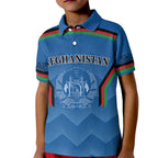 Custom Afghanistan Cricket Kid Polo Shirt Afghan Coat Of Arm with Special Flag