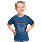 Custom Afghanistan Cricket Kid T Shirt Afghan Coat Of Arm with Special Flag