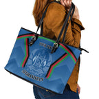 Custom Afghanistan Cricket Leather Tote Bag Afghan Coat Of Arm with Special Flag