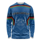 Custom Afghanistan Cricket Long Sleeve Shirt Afghan Coat Of Arm with Special Flag