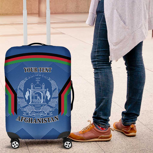 Custom Afghanistan Cricket Luggage Cover Afghan Coat Of Arm with Special Flag