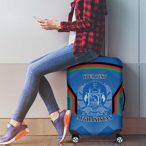 Custom Afghanistan Cricket Luggage Cover Afghan Coat Of Arm with Special Flag