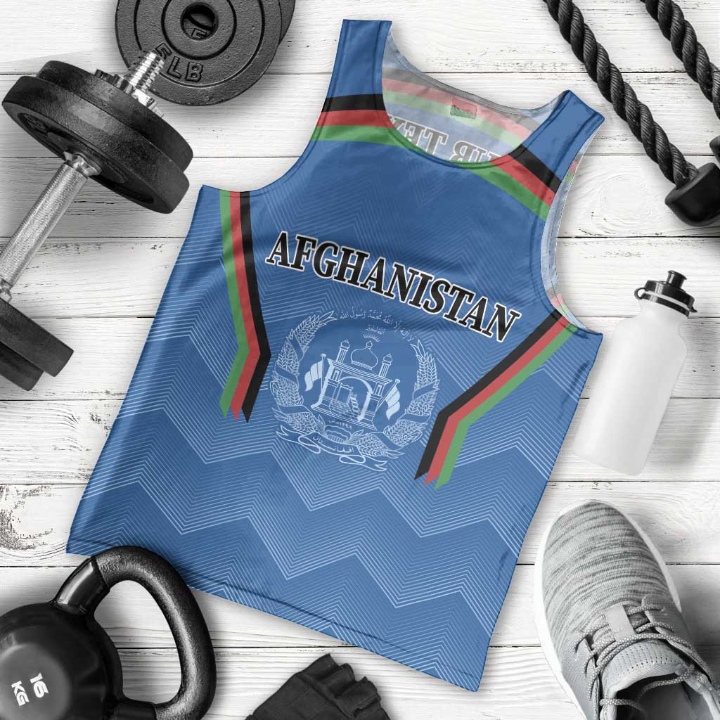 Custom Afghanistan Cricket Men Tank Top Afghan Coat Of Arm with Special Flag